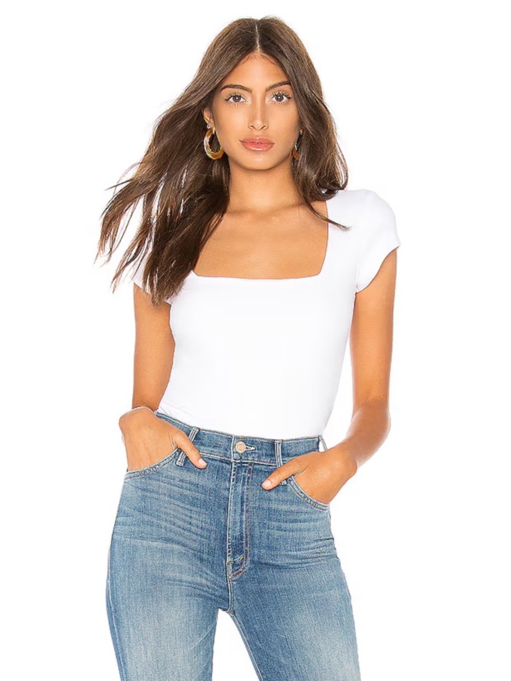 Free People Square Eyes Bodysuit